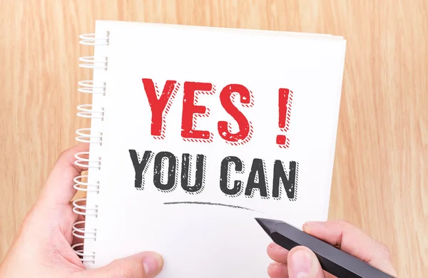 Yes! you can word on white ring binder notebook with hand holdin