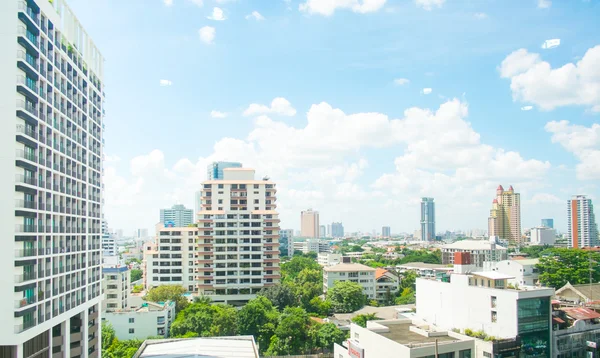 City top view from window