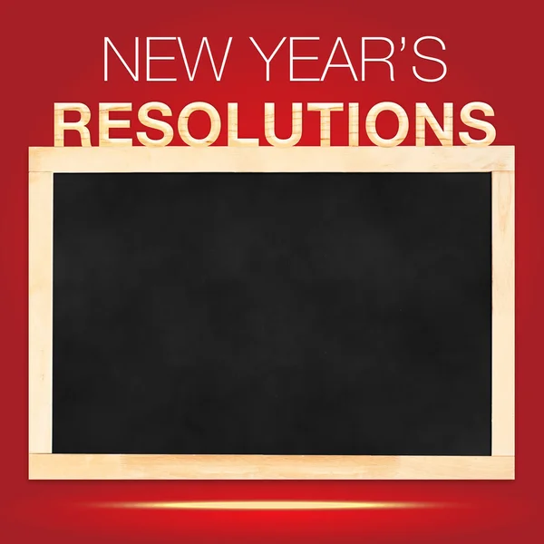 New year \'s Resolutions : Goals List on Blackboard with red back