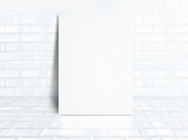 Blank white paper poster