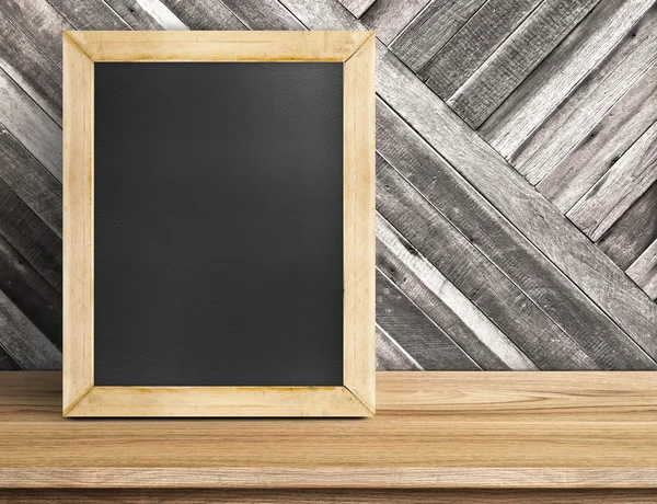 Blank blackboard wood frame