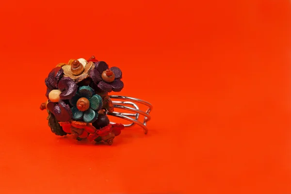 Colorful costume jewelry ring