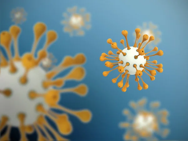 Illustration of round virus