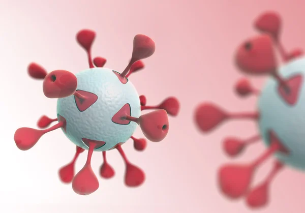 Illustration of red virus