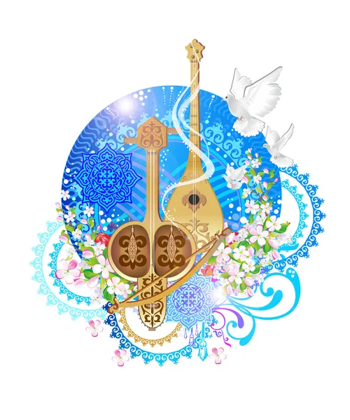Dombra, kobyz, musical instrument, eastern tool Kazakh song Kazakh wedding, the music of the East, the Kazakh instrumental