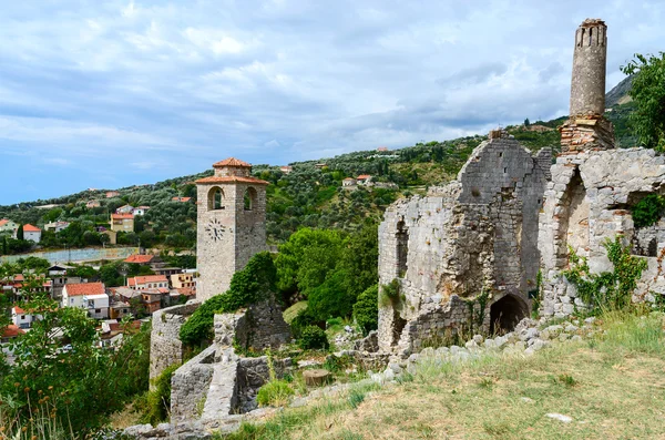 Ruins of church of St. Catherine and clock tower, Old Bar, Montenegro