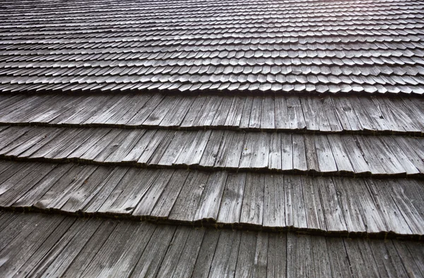 Old wooden shingle roof