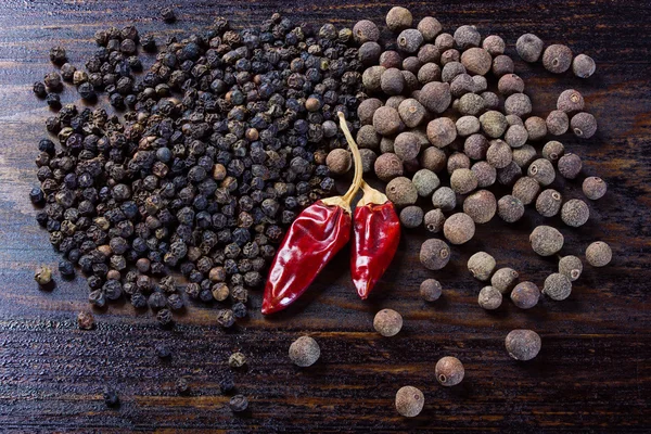 Black pepper, allspice, chili