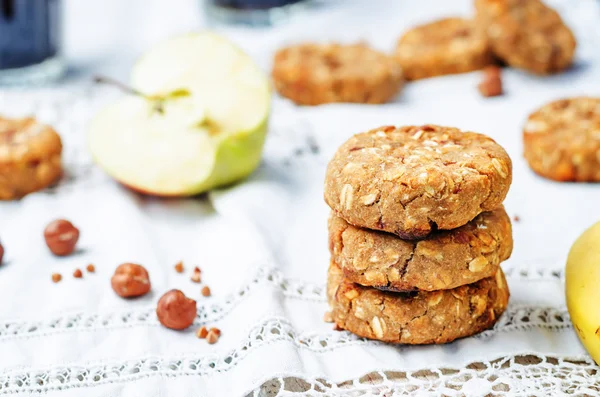 Buckwheat apple banana hazelnut dates vegan cookies