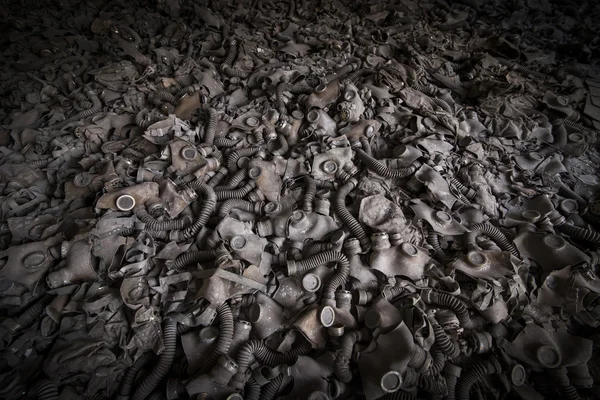 Chernobyl - gas masks on the floor