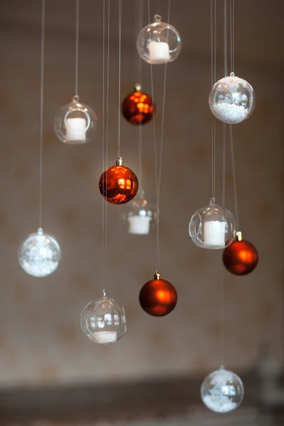 Christmas balls hanging