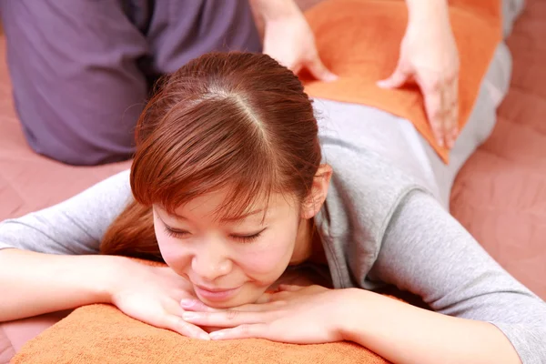 Woman getting a back massage　