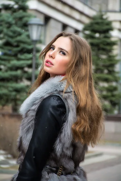 Russian woman on street