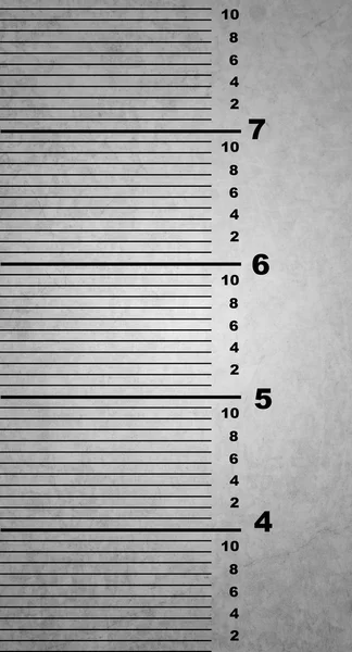Ruler on a wall of a jail