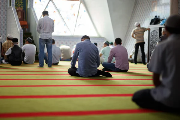 Muslims pray in the mosque