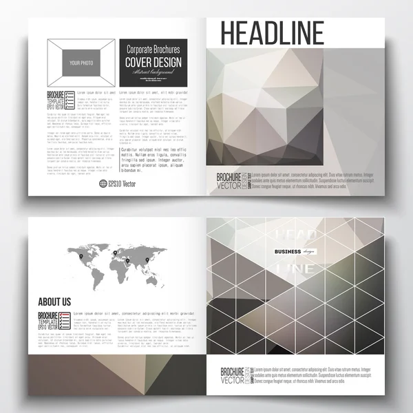 Set of annual report business templates for brochure, magazine, flyer or booklet. Abstract blurred background, modern stylish dark vector texture