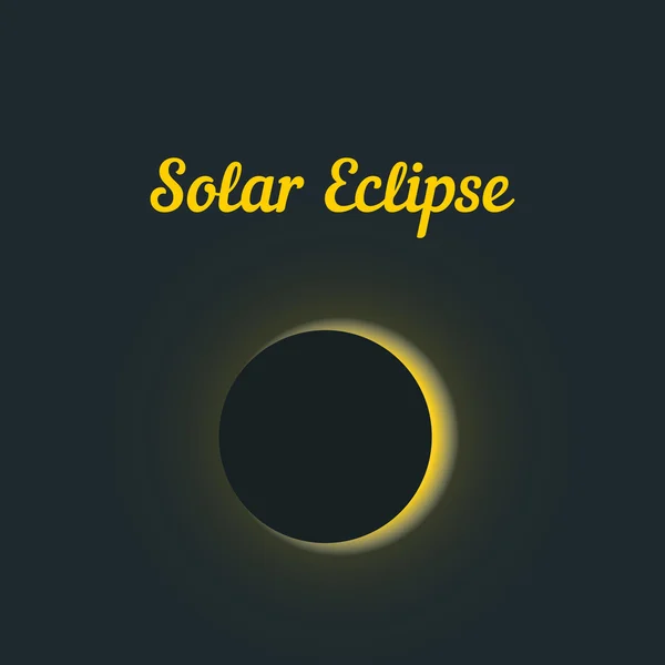 Solar eclipse with yellow glow