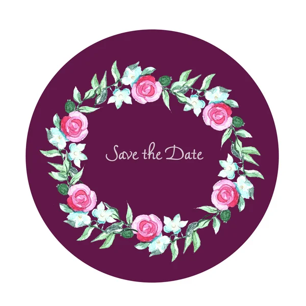Corolla of rose for wedding invitations