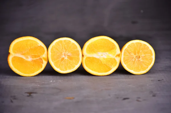 Fresh lemon and orange isolated on white