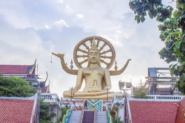 Golden big buddha statue