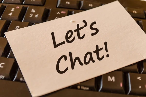 Let\'s chat text note concept