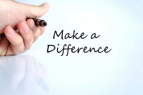 Make a difference text concept