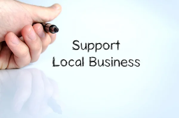 Support local business text concept