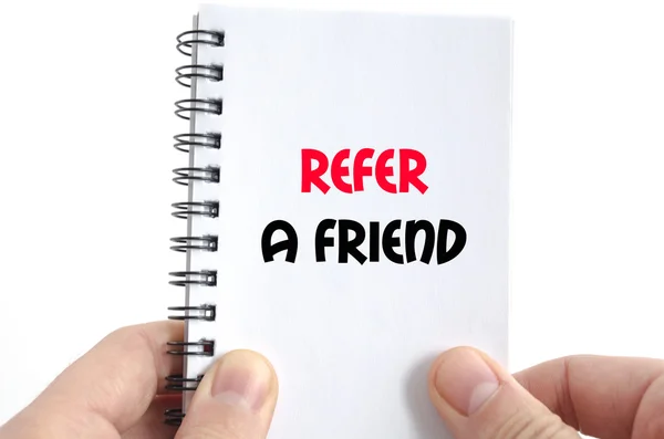 Refer a friend text concept