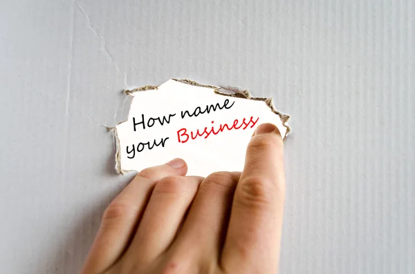 How name your business Text Concept