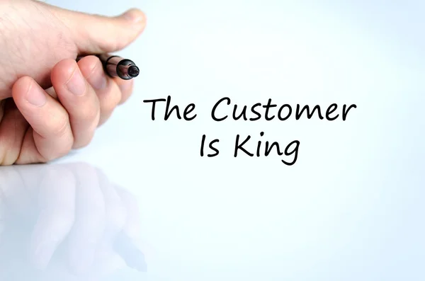 The customer is king text concept