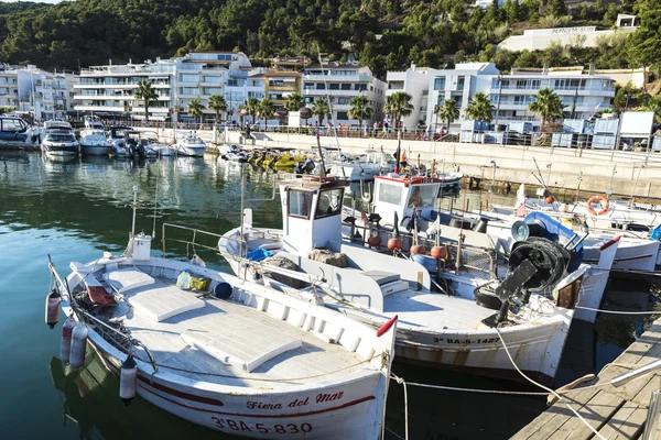 Fishing port and recreational boats in Estartit, Spain