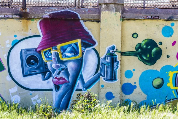 Multicolored graffiti