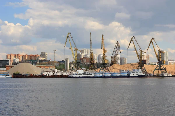 Cranes in harbour, Moscow