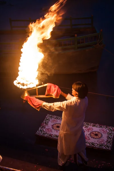 Fire Ceremony at the River Yamuna
