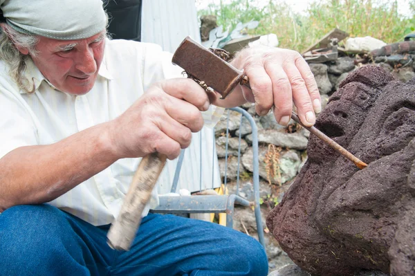 Lava stone sculptor