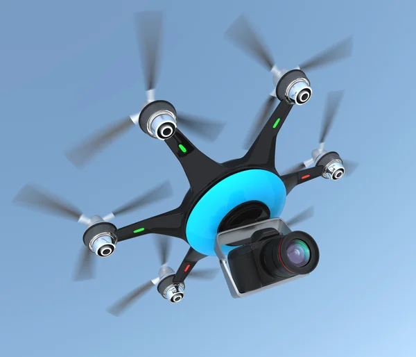 Multirotor  helicopter mounted with a DSLR camera