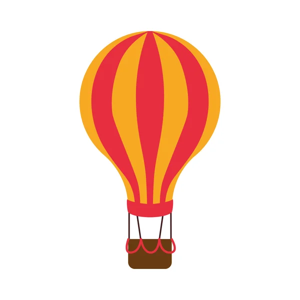 Hot air balloon transportation delivery travel icon. Vector grap