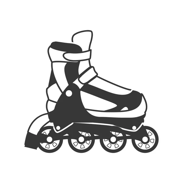 Roller skate shoe sport hobby icon. Vector graphic