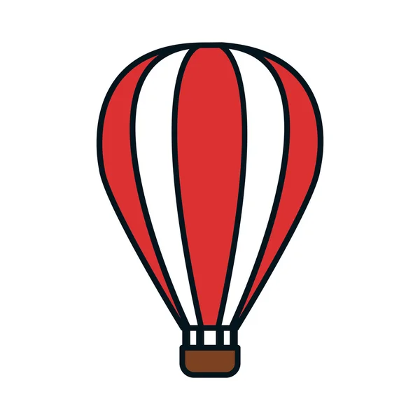 Hot air balloon transportation icon. Vector graphic