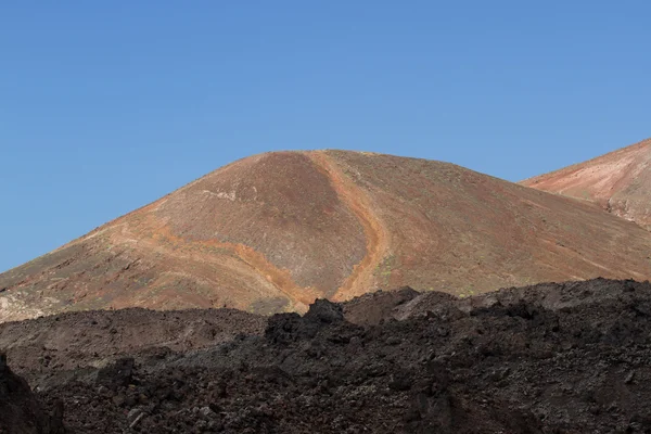 Desert stone volcanic landscape in Lanzarote, Canary Islands