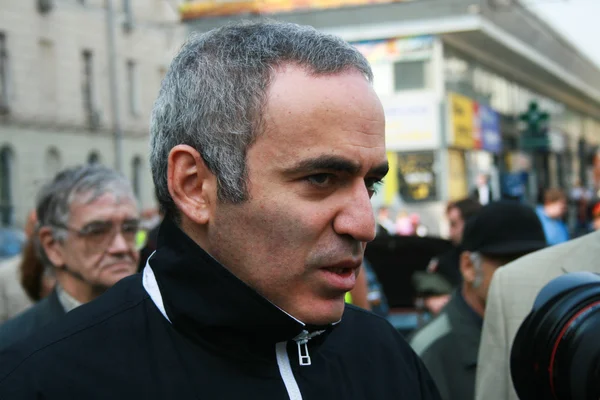 Politician Garry Kasparov at the memorial meeting in Moscow on the anniversary of the terrorist attack on a school in Beslan