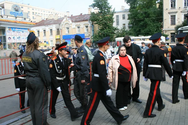Representatives of the cadet military organization came to the memorial service in Moscow on the anniversary of the terrorist attack at school in Beslan