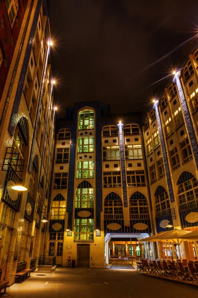 Hackesche Hoefe in Berlin, Germany, at night