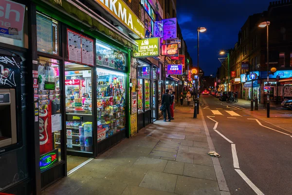 Brick Lane in the London district Shoreditch at night