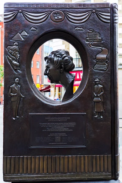 Agatha Christie statue in London, UK