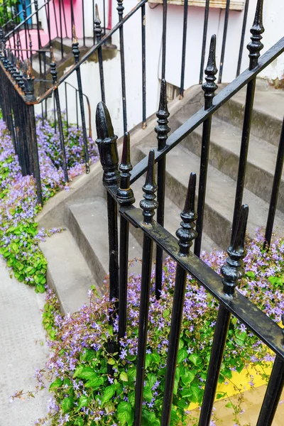 Typical wrought iron fence in Notting Hill, London