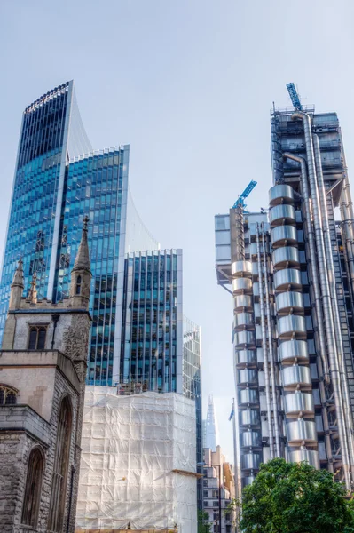 Modern skyscrapers in the City of London