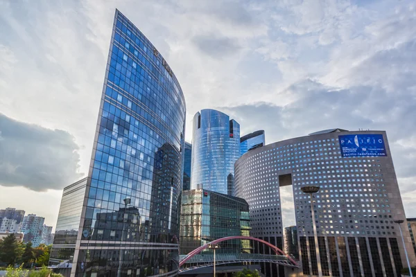 Modern office buildings in the financial districts La Defense in Paris, France