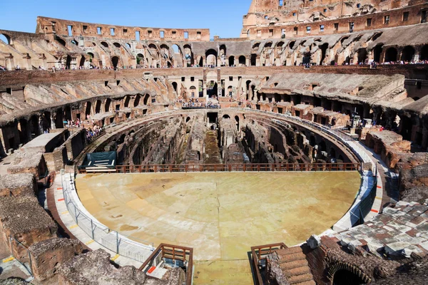 Inside view of the Colosseum in Rome, Italy.