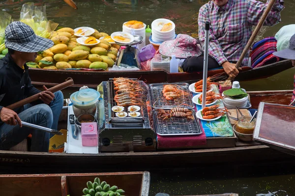 On the floating market Damnoen Saduak in Thailand